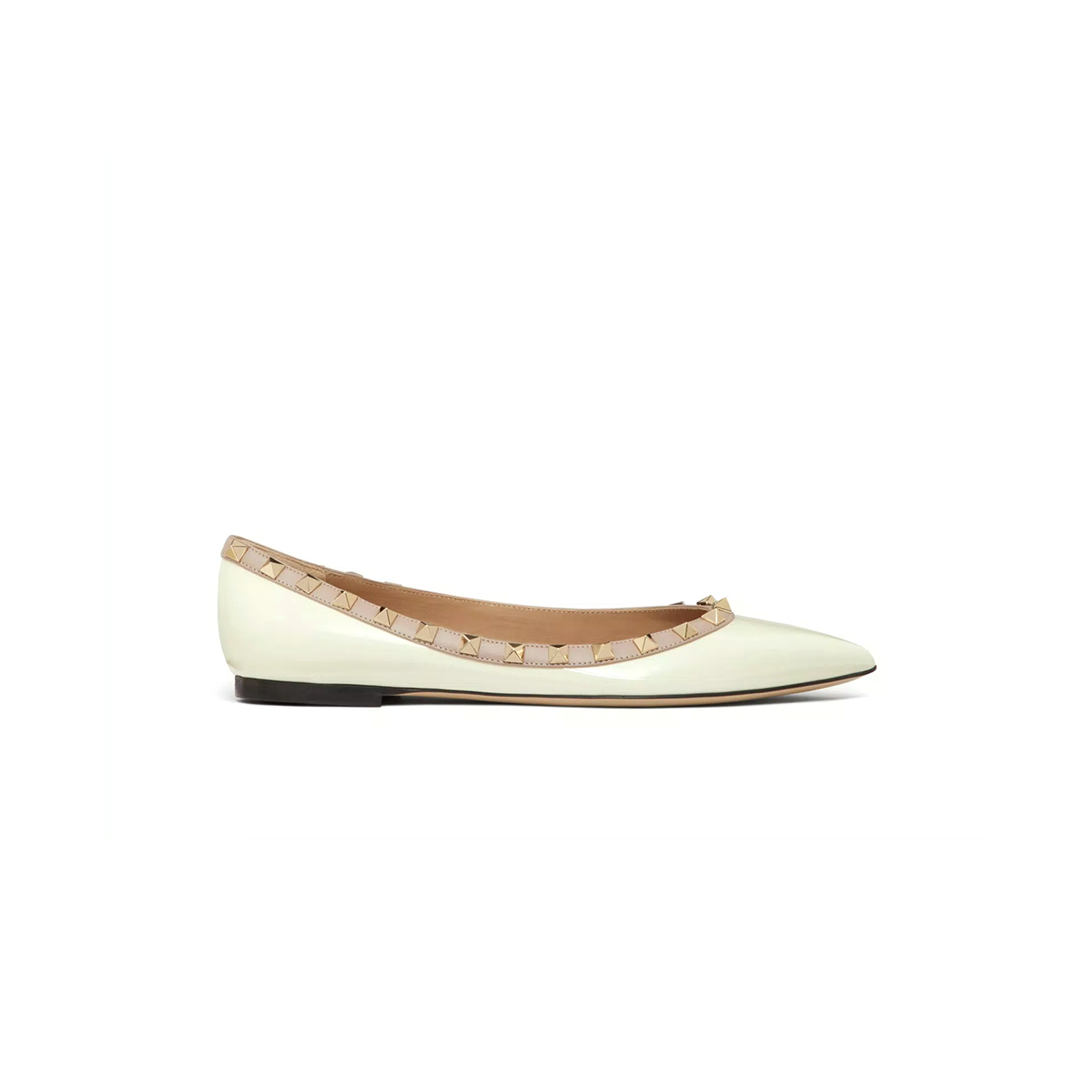 VALENTINO PATENT ROCKSTUD BALLET FLAT 5W2S0403VNW_L62 VALENTINO PATENT ROCKSTUD BALLET FLAT 5W2S0403VNW_L62